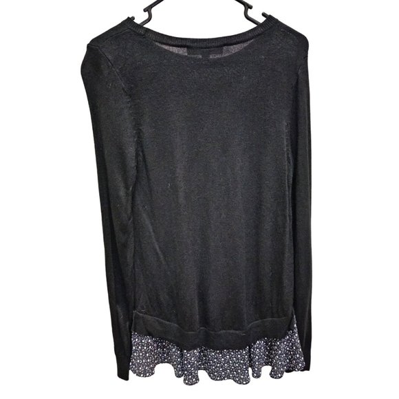 Loft Black Sweater with Black & White Bottom - Picture 2 of 3